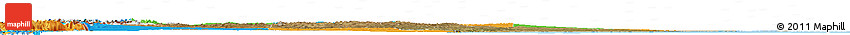 Satellite Horizon Map of Chubut, political outside