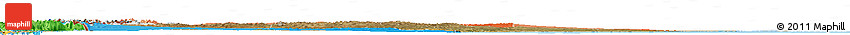 Satellite Horizon Map of Chubut, political shades outside