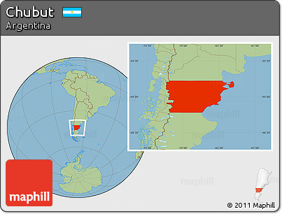 Savanna Style Location Map of Chubut