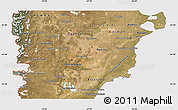 Satellite Map of Chubut, cropped outside