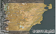 Satellite Map of Chubut, darken, semi-desaturated