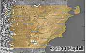 Satellite Map of Chubut, desaturated