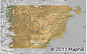 Satellite Map of Chubut, lighten, desaturated