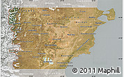 Satellite Map of Chubut, lighten, semi-desaturated