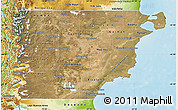 Satellite Map of Chubut, physical outside