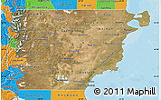 Satellite Map of Chubut, political outside