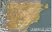 Satellite Map of Chubut, semi-desaturated