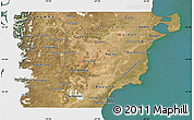 Satellite Map of Chubut, single color outside