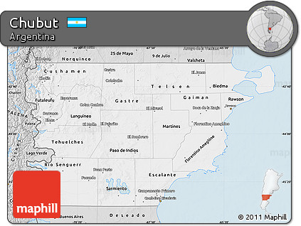 Silver Style Map of Chubut