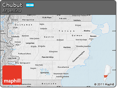 Silver Style Map of Chubut