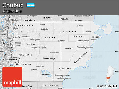 Silver Style Map of Chubut