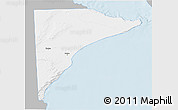 Gray 3D Map of Rawson, single color outside