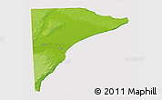Physical 3D Map of Rawson, cropped outside
