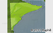 Physical 3D Map of Rawson, darken