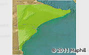 Physical 3D Map of Rawson, satellite outside