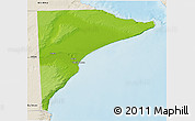 Physical 3D Map of Rawson, shaded relief outside