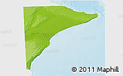 Physical 3D Map of Rawson, single color outside