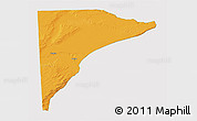 Political 3D Map of Rawson, cropped outside