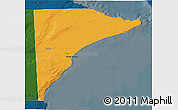 Political 3D Map of Rawson, darken