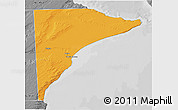 Political 3D Map of Rawson, desaturated