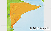 Political 3D Map of Rawson, physical outside