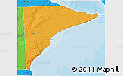 Political 3D Map of Rawson