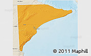 Political 3D Map of Rawson, shaded relief outside