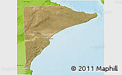 Satellite 3D Map of Rawson, physical outside