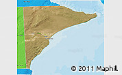 Satellite 3D Map of Rawson, political outside