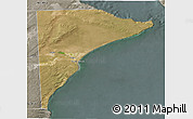 Satellite 3D Map of Rawson, semi-desaturated