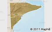 Satellite 3D Map of Rawson, shaded relief outside