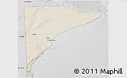 Shaded Relief 3D Map of Rawson, desaturated