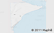 Silver Style 3D Map of Rawson, single color outside