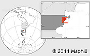 Blank Location Map of Rawson, highlighted country, highlighted parent region