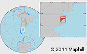 Gray Location Map of Rawson