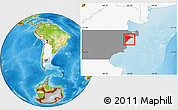 Physical Location Map of Rawson, highlighted country, highlighted parent region