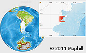 Physical Location Map of Rawson, highlighted country