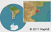 Satellite Location Map of Rawson