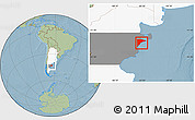 Savanna Style Location Map of Rawson, highlighted country, highlighted parent region, hill shading