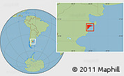 Savanna Style Location Map of Rawson
