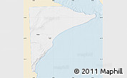Classic Style Map of Rawson, single color outside