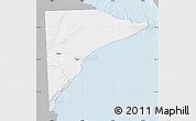 Gray Map of Rawson, single color outside