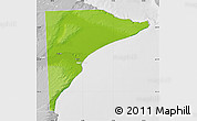 Physical Map of Rawson, lighten, desaturated