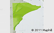 Physical Map of Rawson, lighten, semi-desaturated