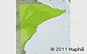Physical Map of Rawson, semi-desaturated
