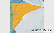 Political Map of Rawson, semi-desaturated
