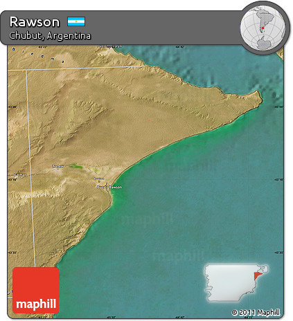 Satellite Map of Rawson