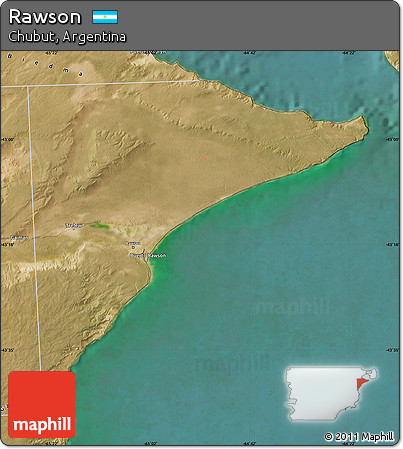 Satellite Map of Rawson