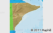 Satellite Map of Rawson, political outside