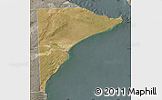 Satellite Map of Rawson, semi-desaturated